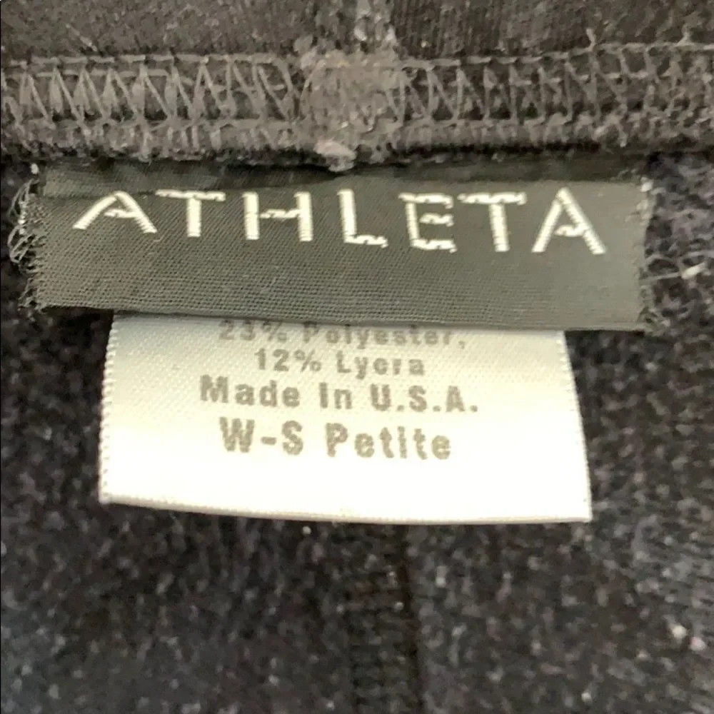Athleta Black Cropped Yoga Track Active Pants